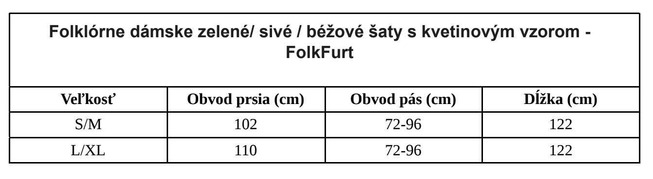 Tabuľka košele FolkFurt